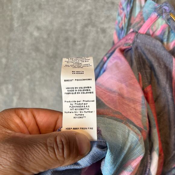 BOAMAR Anthropologie Miranda Dress in Watercolor Vibes Size‎ Medium Resort Beach - Picture 7 of 8